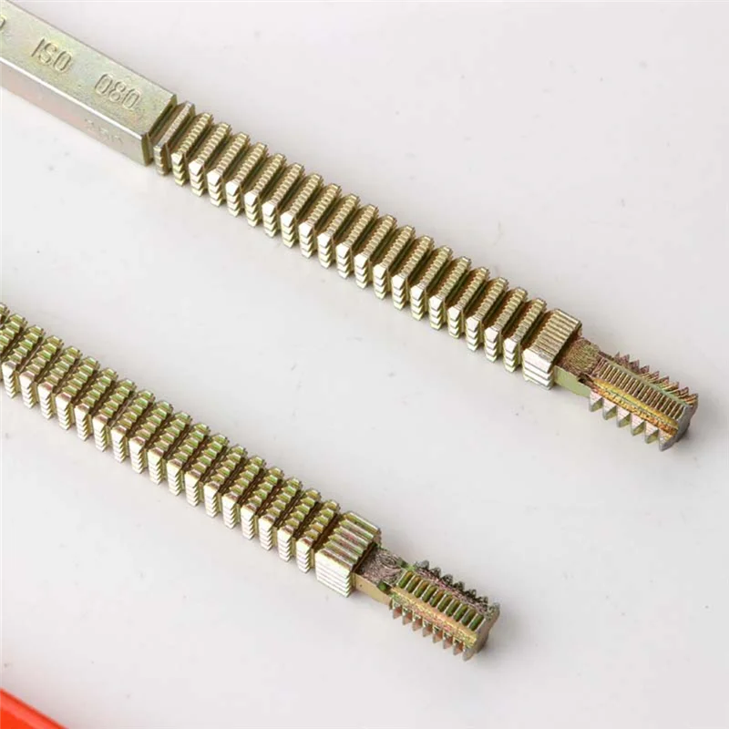A74E-High Carbon Steel Woodworking File Multi-Purpose Thread Repair Tool Professional Thread Restoring UNF/UNC[11-24]