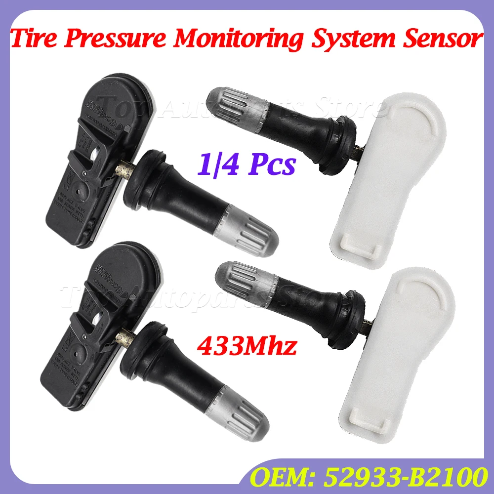 52933-B2100 For 2016-2021 Hyundai Creta 2013-2019 Hyundai I10 2013-2018 Kia Soul Tire Pressure Monitoring System Sensor 433Mhz