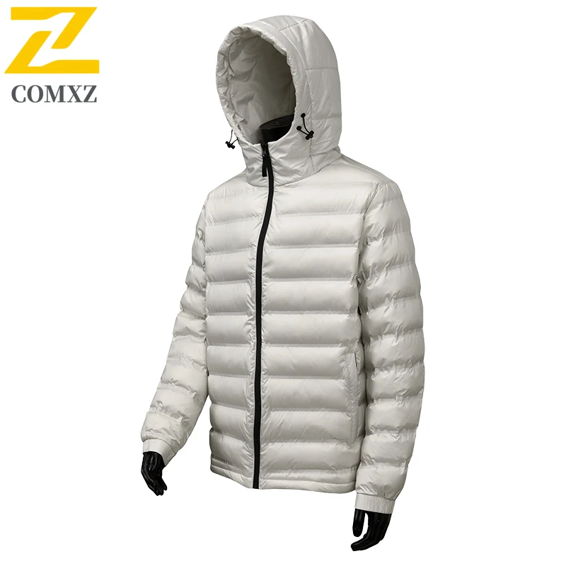 

2025 New Winter Lightweight Jacket Men's high quality Thick Warm Down Cotton Padding Coat Outdoor Ski Cold-proof Hooded Parka