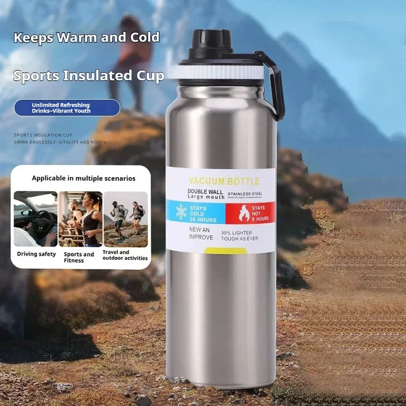 Portable Stainless Steel Vacuum Flask Thermos Bottle Outdoor Sports Kettle Cup Vacuum Flask Keep Cold Heat Thermal Mug Space Cup
