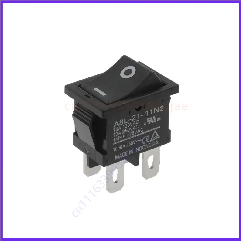 10pcs  Heavy for Omron A8L-21-11N2 Rocker Switch 4Pin 2Position 10A 250V