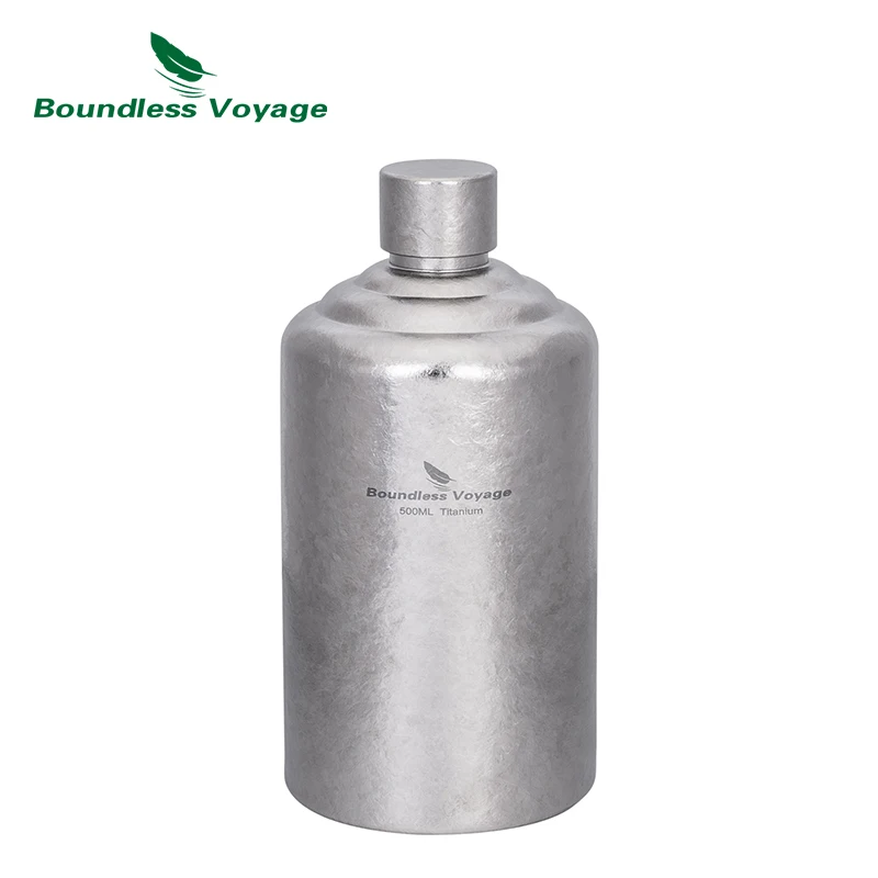 Boundless Voyage Titanium Flask Bottle Men Whiskey Bottle Leakproof Portable Liquor Spirit Flask for Outdoor & Travel, Camping