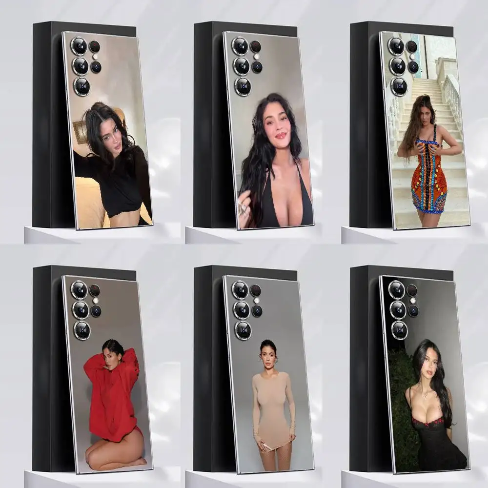 

Phone Case For Samsung S24,30,21,22,23,20 FE,lite,PIus,Ultra,5G,Note,9,10 K-Kylie Jenner Transparent Cover