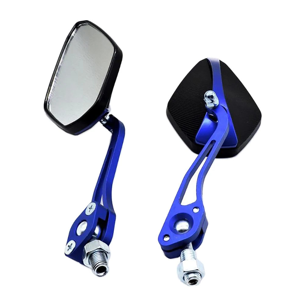 2 Piece Motorcycle Rearview Mirror Adjustable Handlebar Reflector Transparent Motorcycle Side Mirror for Chopper,Cruiser,Bobber