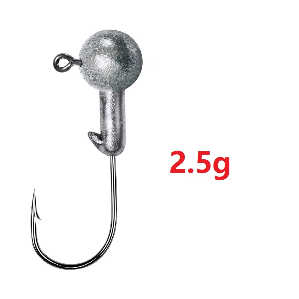 

SGYAO 4pcs 2.5g 3.5g 5g 7g 10g Jig Heads Fishing BKKHook High Carbon Steel Long For Soft Lure Worm Accessorie