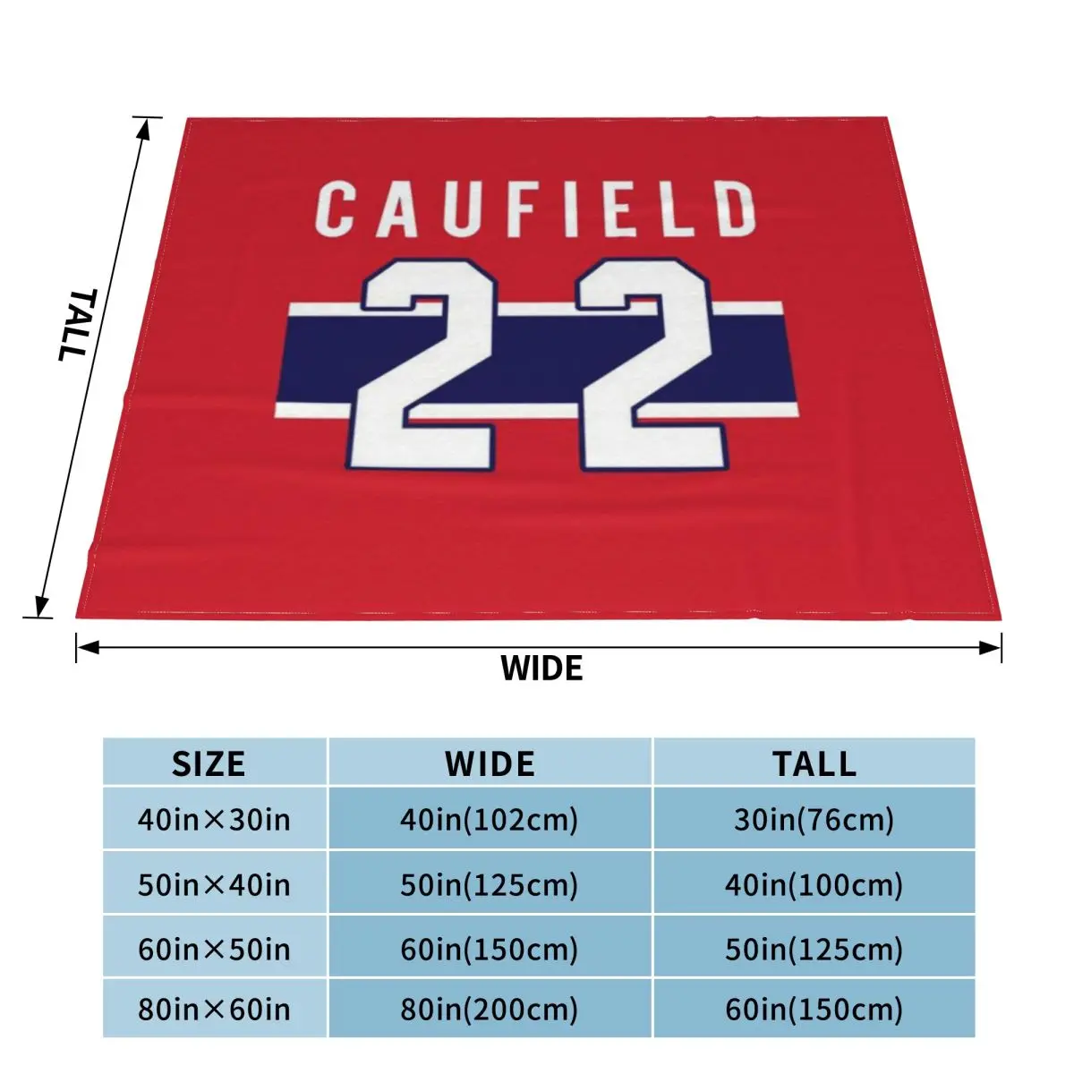 Caufield Jersey An Ultra-Soft Micro Fleece Blanket