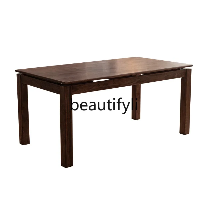 

North American black walnut dining table to the living room solid wood large board table, dining room rectangle
