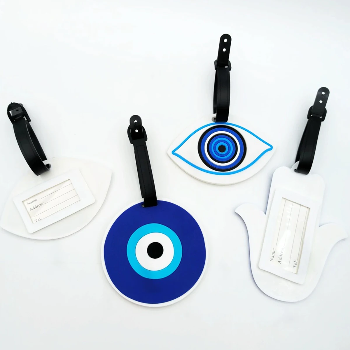 علامة أمتعة بنمط عين اليد الإبداعية من فاطمة، علامة أمتعة تسجيل الدخول في المطار، ملحقات السفر لتجنب الخسارة.-zmt #5