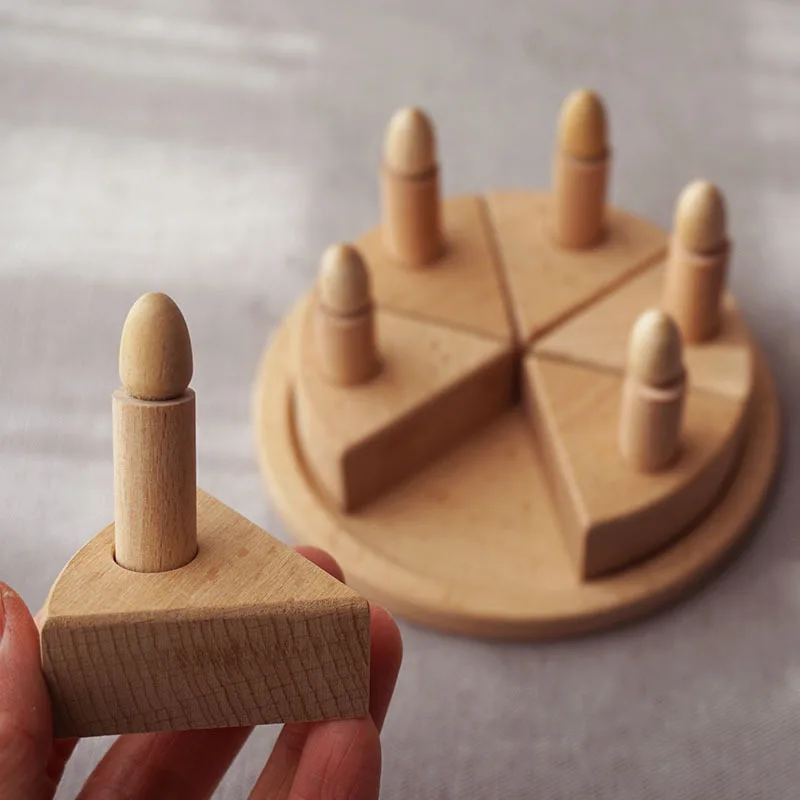 생일 케이크 원목 주방 장난감