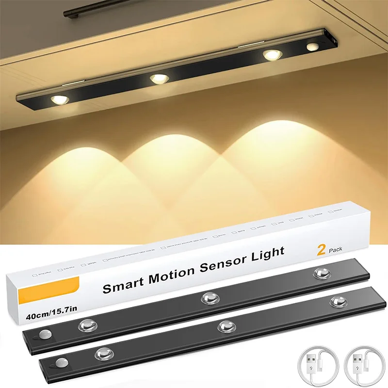 

LED Night Light Motion Sensor Wireless Ultra Thin Wine Cooler Light 3 Color For Kitchen Cabinet Bedroom Wardrobe Indoor Lighting