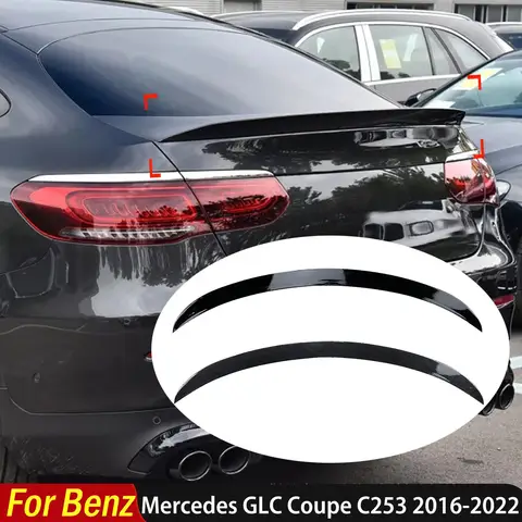 Para Mercedes Benz GLC Coupe C253 GLC260 300 2016 2017 2018 2019 2020 2021 2022 alerón trasero divisor labio ABS de alta calidad