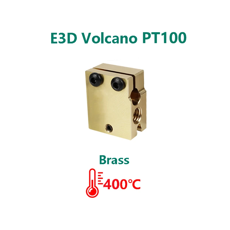 Top Quality PT100 Volcano Heated Block All Metal Heating Block Silicone Case Cover Protective Sock E3D PT100 Volcano Heatblock