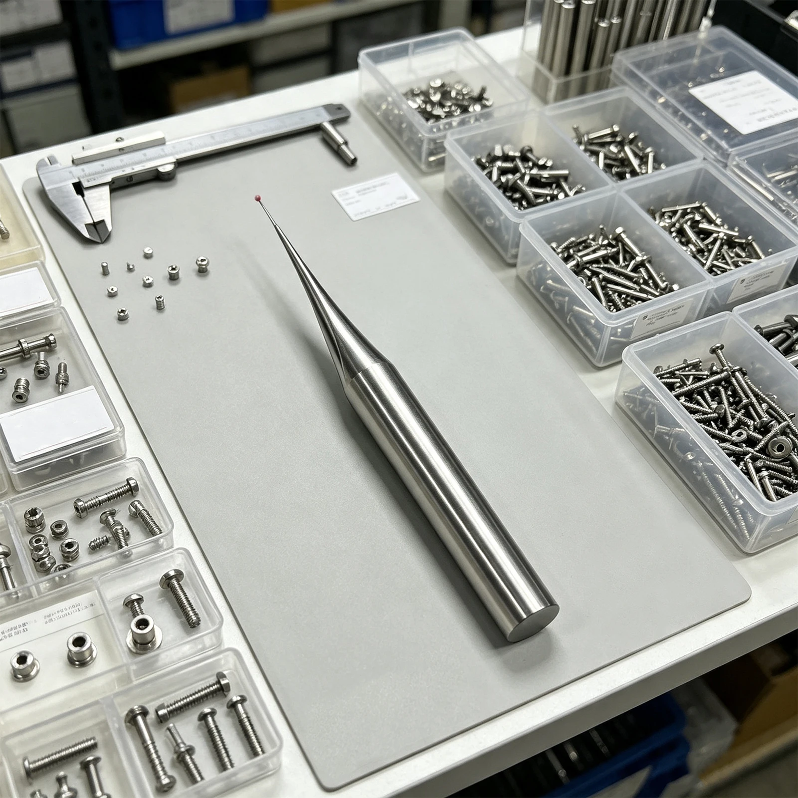 Carbide Ball Tip Probe Insert 1-4mm for Mahr Fowler Trimos Height Gauge & Altimeter - High Durability Measurement Tool