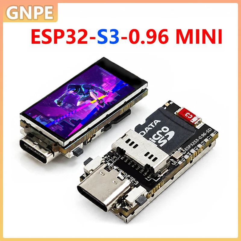 ESP32-S3 LCD Development Board 0.96 inch Display 0.96inch Screen ST7789 160x80 Mini TV SD-Port QST  LVGL For Arduino