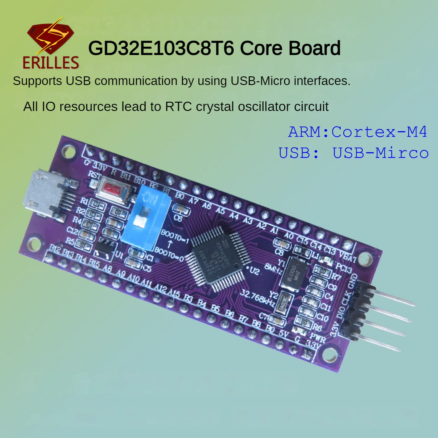 GD32E103C8T6 Core Board STM32 F103 Cortex-M4 Development Board Minimum System C8T6 Routine apm