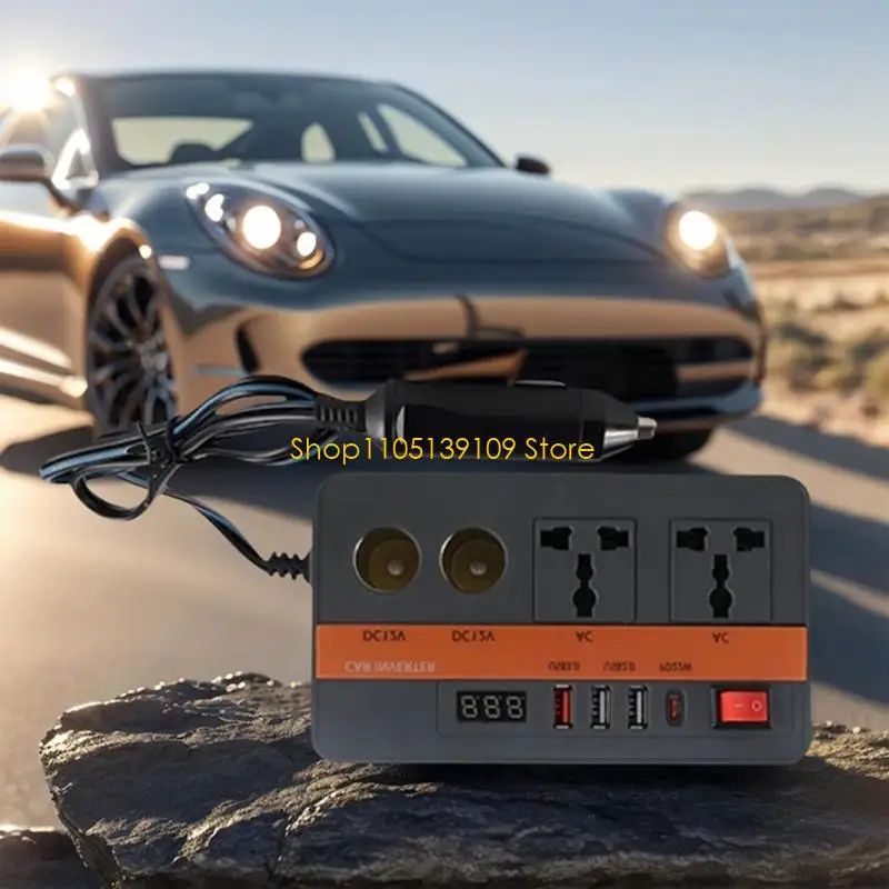 Condensed Automotive Inverter 12V To AC220V 300W With Pressure Monitoring System,High Efficiency Power Inverter For Mobile De