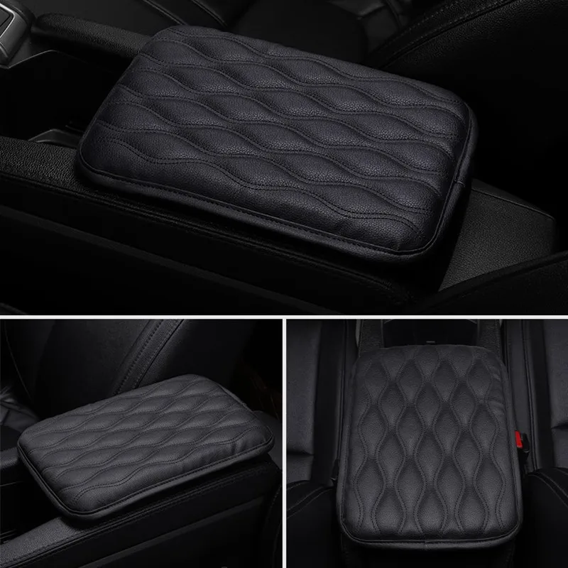 Car Armrest Pad Cover For Mercedes Benz A45 AMG C coupe AMG C E AMG S AMG CL CLA AMG CLK CLS GLE SL Leather Car Armrest Box Mat