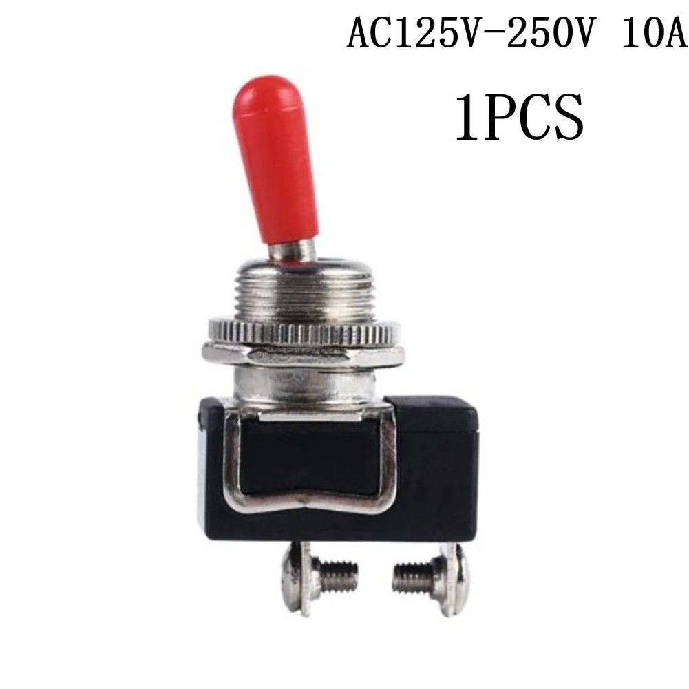 Toggle Switches 1000 MΩ 125VAC/250VAC 2 Pins DC 12V Removable Red Rubber Cover Electrical Equipment & Supplies