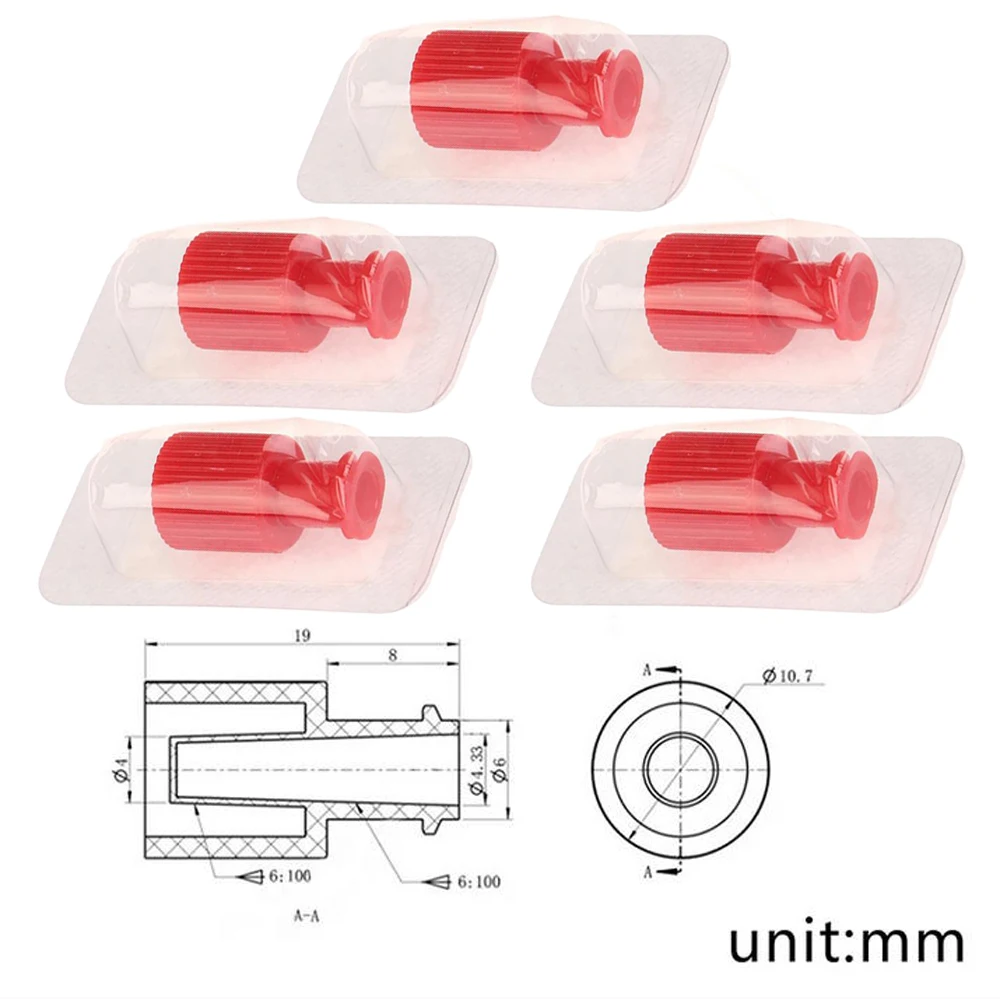 

5-100 шт. комбинированная крышка с замком Люэра, мужская/женская, стерильная индивидуальная упаковка, изготовленная из АБС-пластика