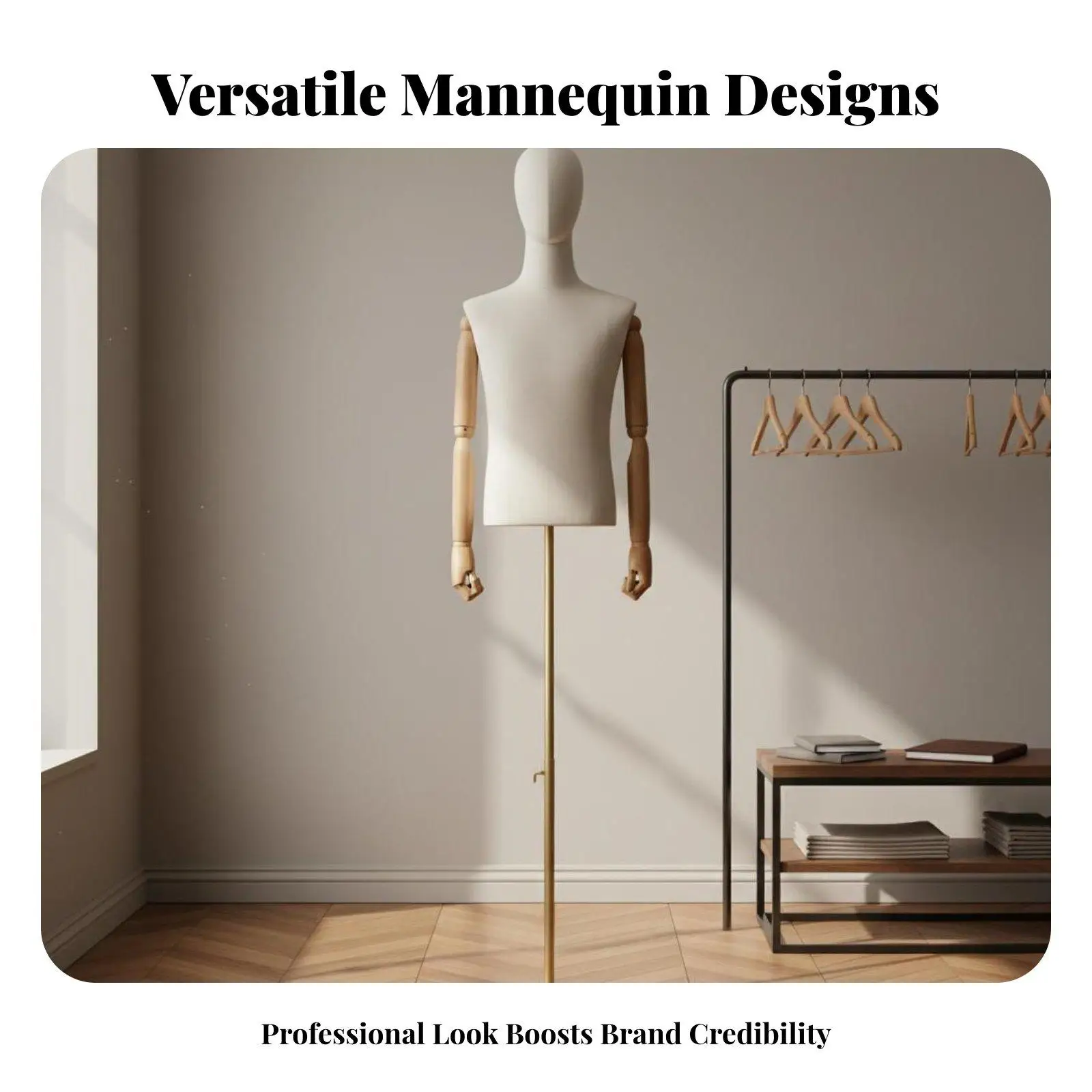 Professional Full Size Male Mannequin for Boutique Clothing Display with Square Base