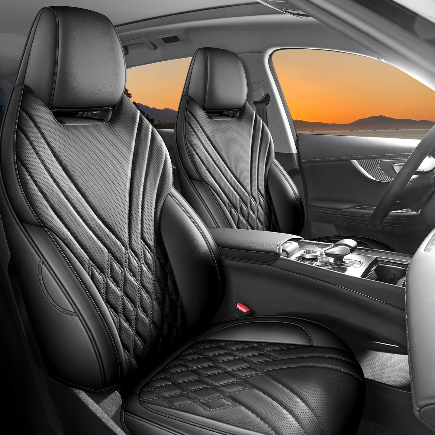 Custom Fit Car Accessories Seat Covers Top Quality Leather Specific for Chery Tiggo 7 Pro 2023-2024 with Front and Rear FullSet
