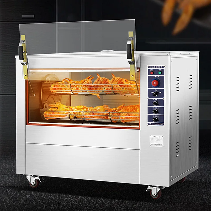 Commercial Chicken Oven Horizontal Roasting Oven Poultry Box Automatic Temperature Control Electric Oven Skeleton