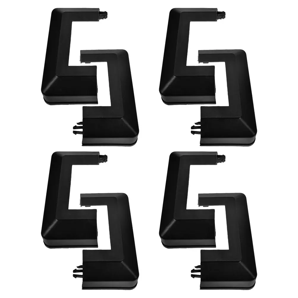 4Pcs Fence Post Skirt Set Plastic Square Tubing Cover Weather Resistant Base Trim for Deck Railing Structures Railing