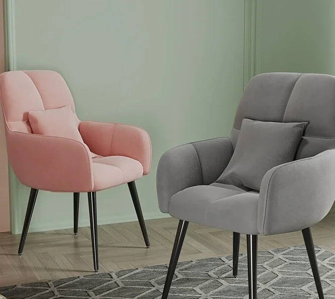 

Comfortable and sedentary makeup chairs for home use, girl bedroom desk, minimalist dining table chair