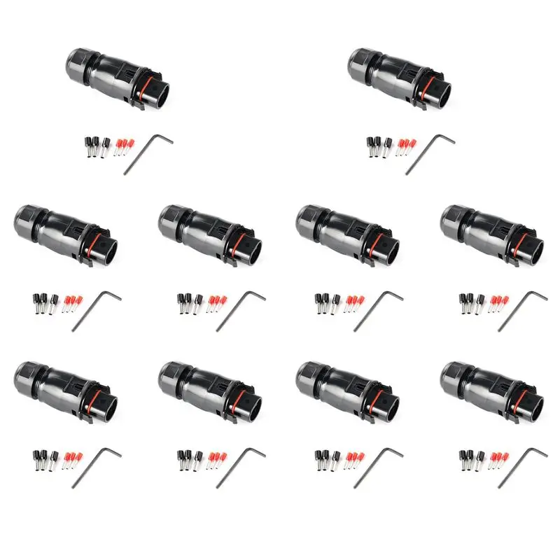 AB33-10X Solar PV Connector Plug Waterproof IP68 4000V 40A For Solar PV System Panel Parallel Protection Kit LY01-Male