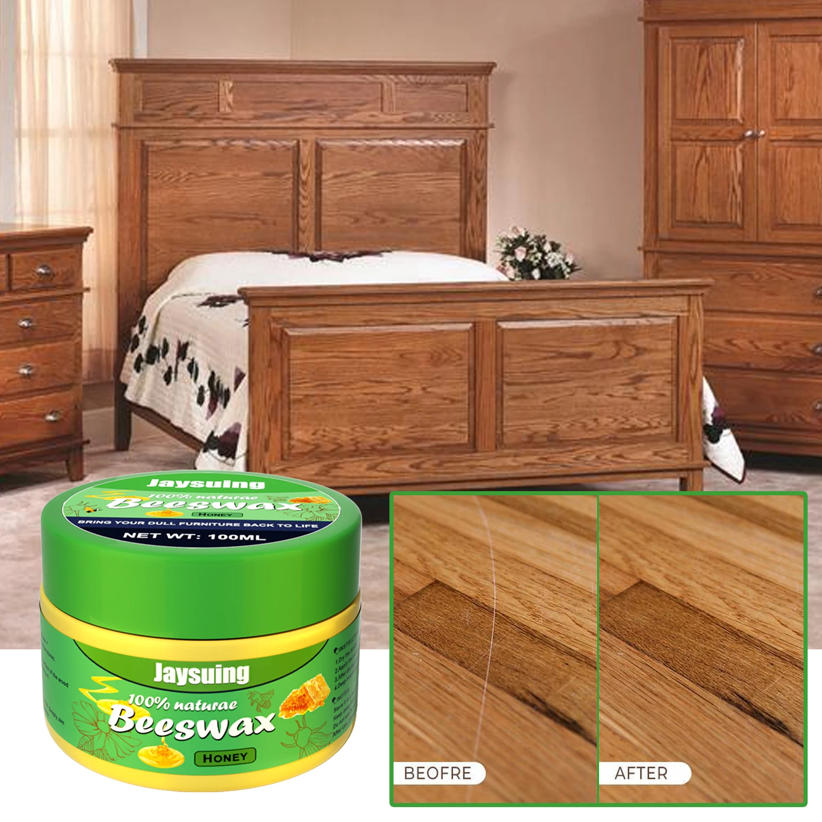 Wood Scratch Repair Repair beeswax Home solid wood floor furniture wax Maintenance Scratch repair beeswax daily necessities