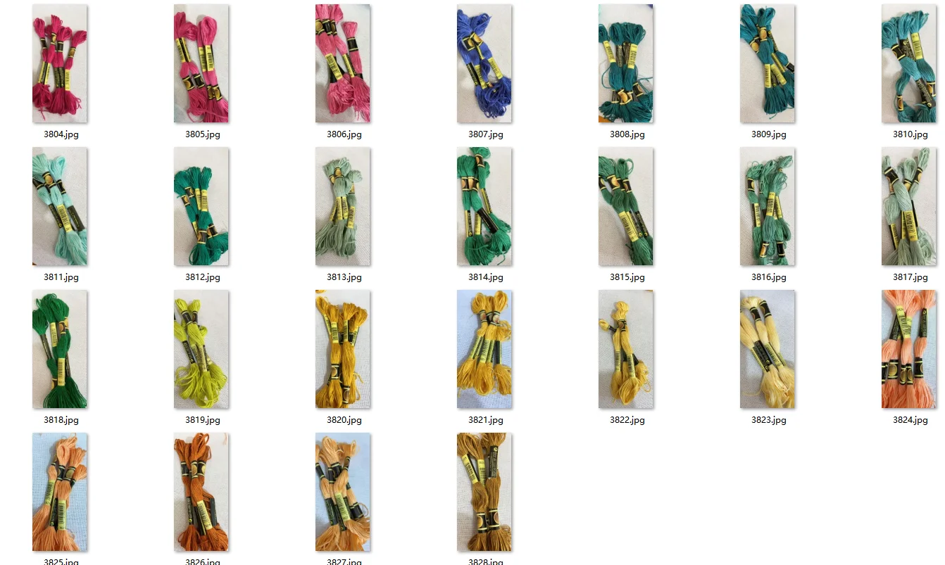 10PCS/LOL Set Cross Stitch Thread Embroidery Floss For Beginners DIY Craft Bracelet Craft8M Skein No Repeat Rainbow 1