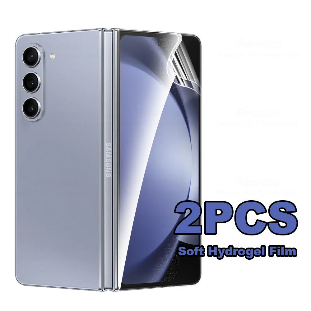 On Samsun ZFold6 Fold6 Fold 5 6 Screen Protector 2PCS Hydrogel Film For Samsung Galaxy Z Fold 6 2024 Smart Phone Protective Film