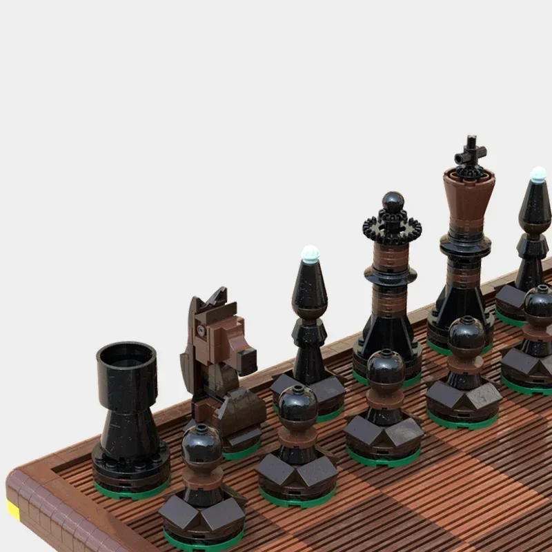 الإبداع مجموعة الشطرنج الفاخرة الطوب كتل رقعة الشطرنج الفاخرة قطع اللوح هدية عالية الجودة لعبة الديكور mocعيد الميلاد