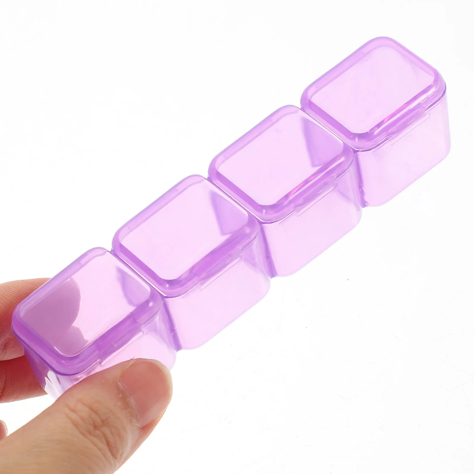 

2Sets Nail Tips Storage Box Exquisite Crafted Multi-Grid Organizer for Professional Or Home Use Easy to Clean Nail Art Case Box