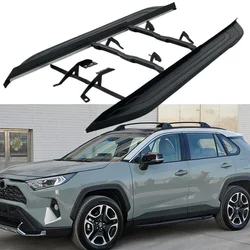 도요타 RAV4 2019-2023 2024 고정 문짝 사이드 스텝 페달, 러닝 보드 너프 바에 적합, 2 개