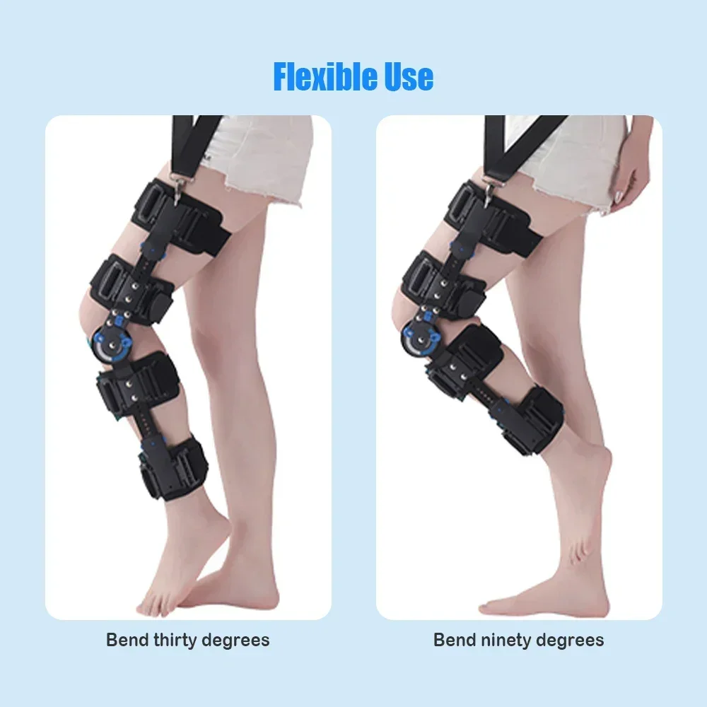 Adjustable Leg Fixing Plate Knee Foot Orthosis for Fracture Femoral Femur Instability Fixation of Lower Limb Paralysis Leg Brace