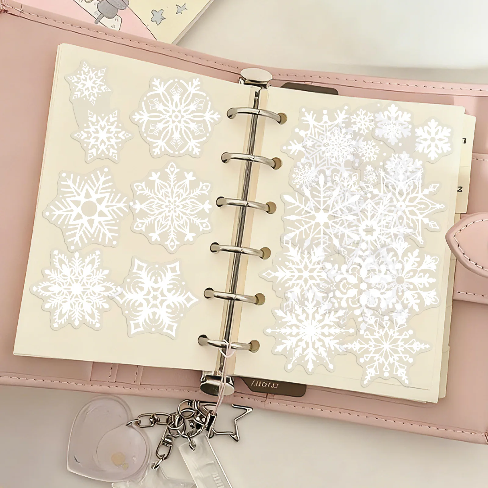 10/50 قطعة ندفة الثلج الإبداعية شفافة الكرتون ملصق مضحك الكرتون صائق رسمت باليد عيد الميلاد نافذة زينة ألعاب أطفال