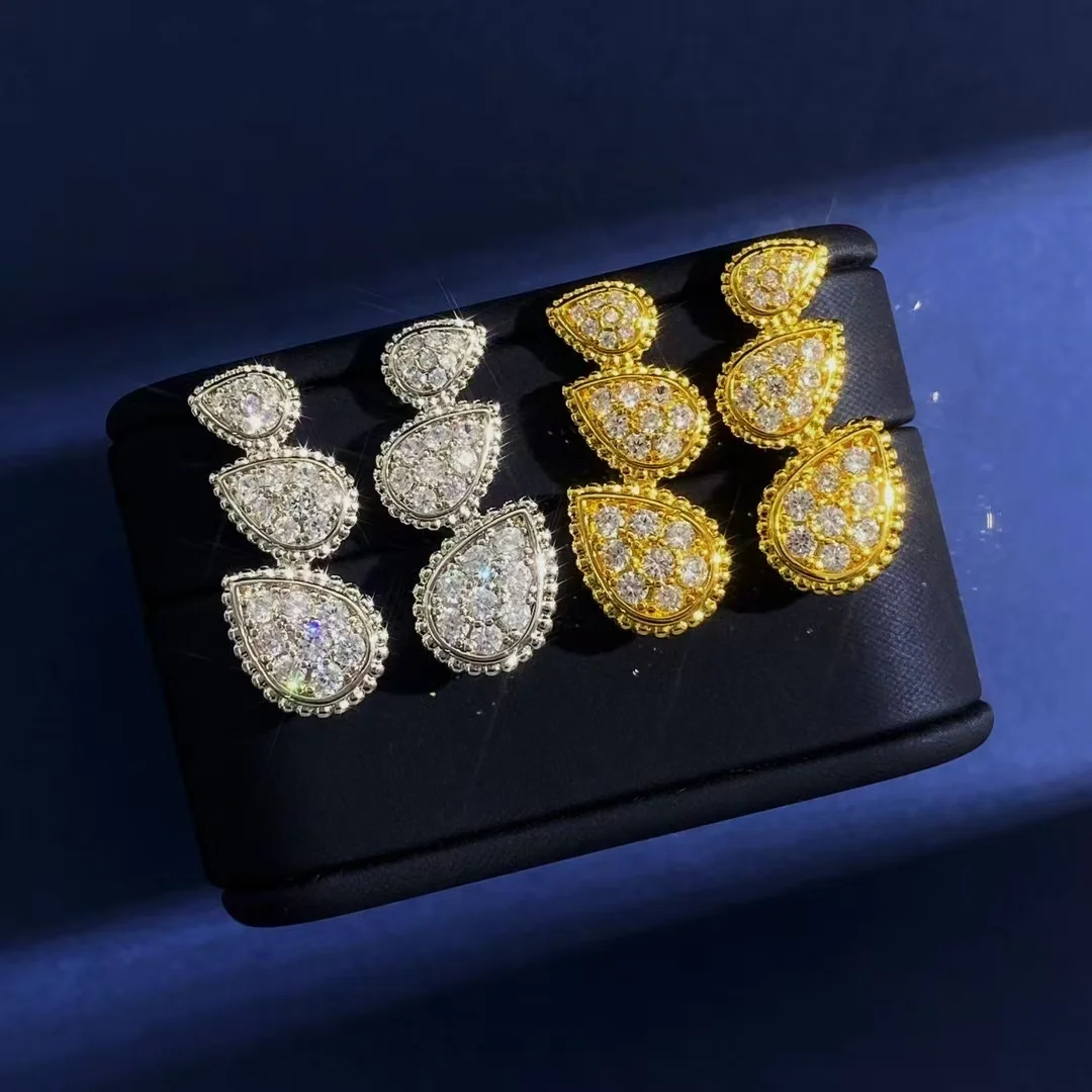 

New Women's Fashion Water-drop Earrings High end Exquisite Jewelry Beautiful Unique Valentine's Day Anniversary Party Gift
