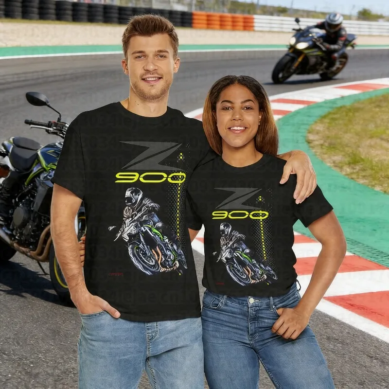 

25-26 Summer Outdoor Quick Drying Breathable Kawasaki 100% Cotton Printed T-shirt Men's and Women's Thin Motorcycle Comfortable