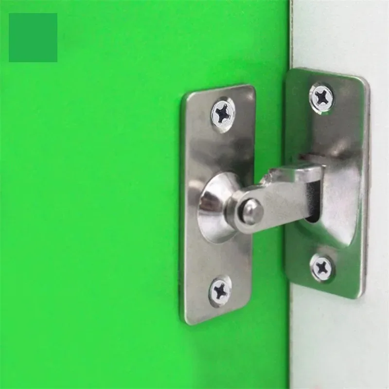 2 Pcs Stainless Steel 90 Degree Right Angle Door Lock Buckle Pin, Drawer Fastener Furniture Hardware