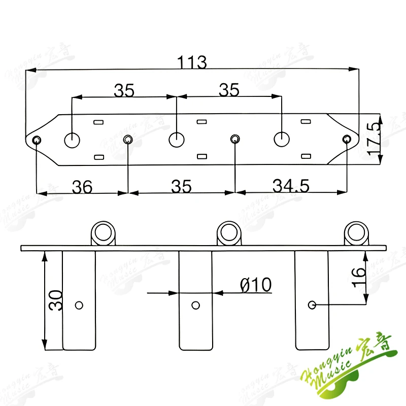 HUATOOL Klassische Gitarre Tri-Integrierter Knopf, Saitenwinder-Knopf, Stimmwirbel, Metallzubehör – Detail 8