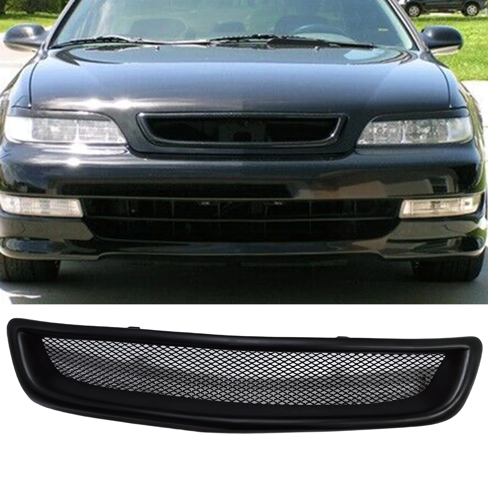 

Racing Grill Front Grille For Acura 1997 1998 1999 Fiberglass/Real Carbon Fiber Upper Bumper Hood Mesh Body Kit Grid