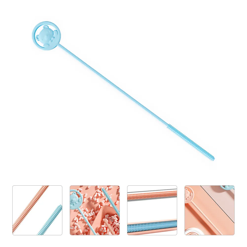 

1Pcs Long Handle Silicone Straw Bottle Pacifier Cleaner Assorted Color Perfect for Various Sizes Reusable Straws