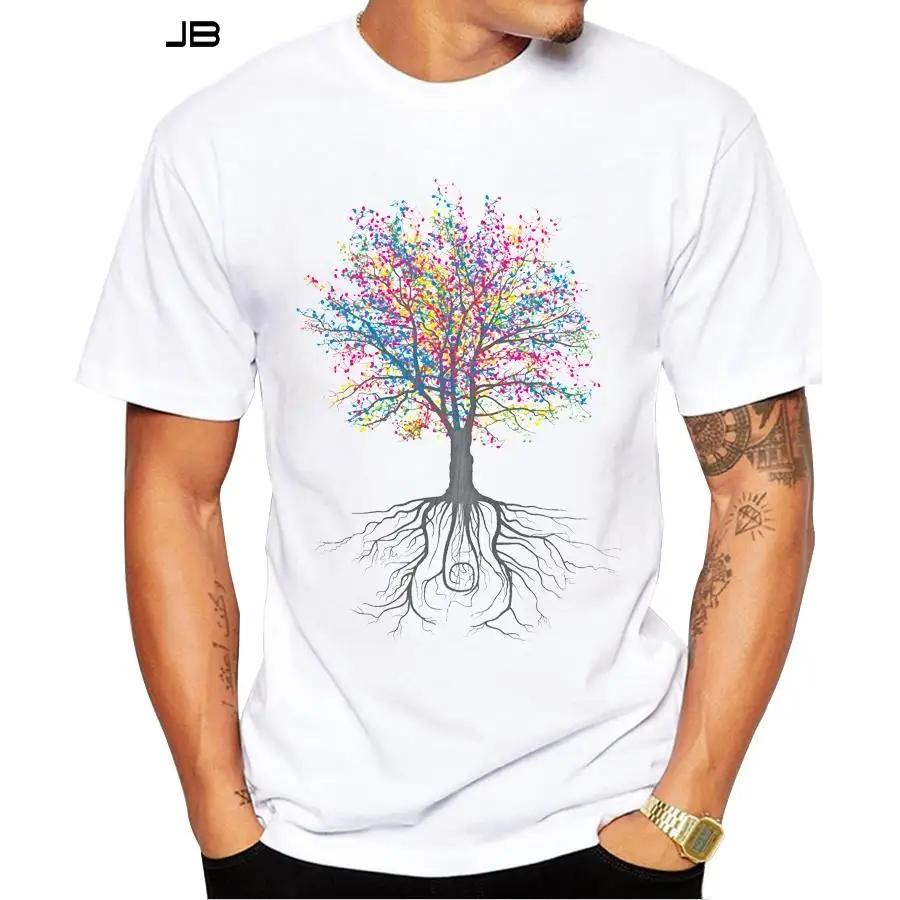 

Notes Grows on Trees Men T-Shirt Fashion Gita Tree Design Short Sleeve Casual Tops Hipster Male T Shirts Funny Cool Tee