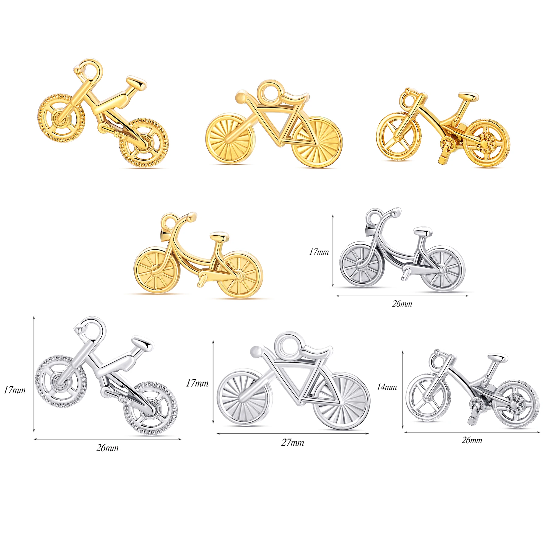 

10pcs/lot Stainless Steel Sport Bike Charms Pendant Making Bracelet Necklace for DIY Jewelry Making Materials Wholesale ﻿