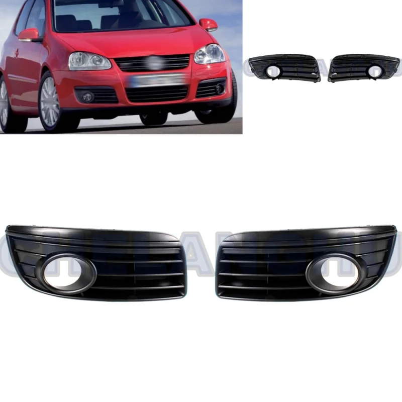 

For VW Golf 5 GT 2006 2007 2008 2009 2pcs Left+Right Front Fog Lights Lamp Grille Cover Car accessories 1k0853665AD 1k0853666AD