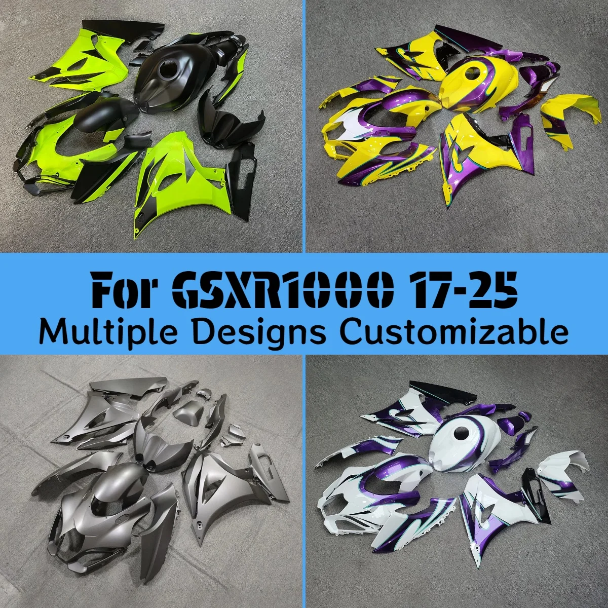 

Обтекатели кузова GSXR1000 2017-2025, хорошее качество, комплект обтекателей для мотоцикла из АБС-пластика для GSXR 1000 17-25