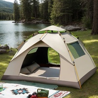 3-4 Person Camping Tent, Outdoor Pop Up Tent, Automatic Tents for Camping Waterproof Family Camping Tent, Easy Set Up Tent