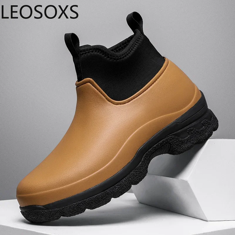 Fishing Shoes Rain Boot for Mans Round Toe Water Proof Easy To Clean Beautiful Fashionable Anti-wear Outdoor Rain Boots Fashion