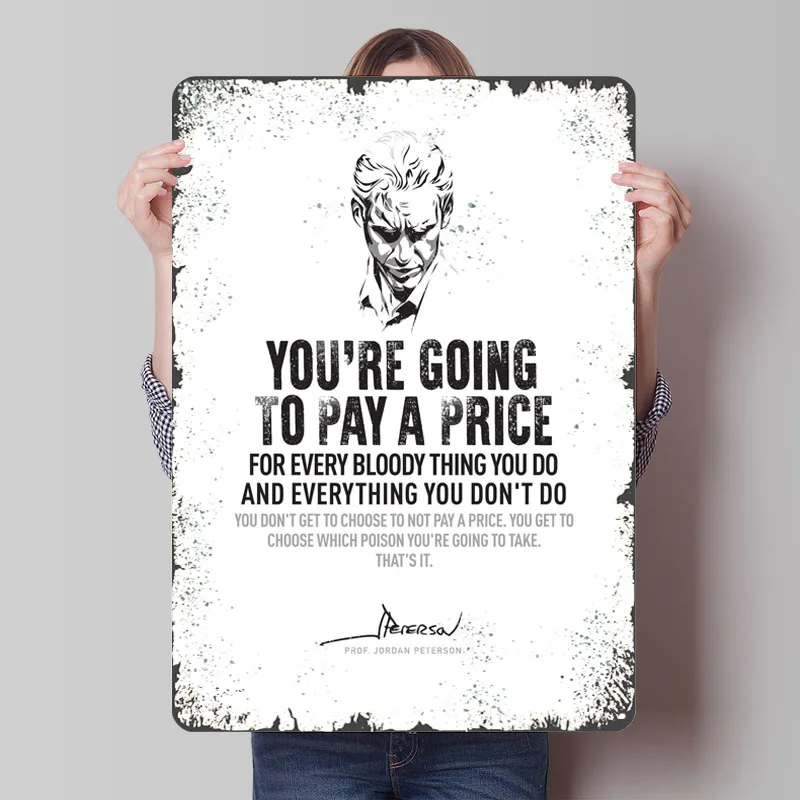 Peterson Famous Quote Inspirational Metal Poster Bedroom Decoration Living Room Custom Metal Tin Signs for Wall Art Decoration